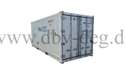 Seecontainer - Kühlcontainer 20 FT. Ansicht von vorn